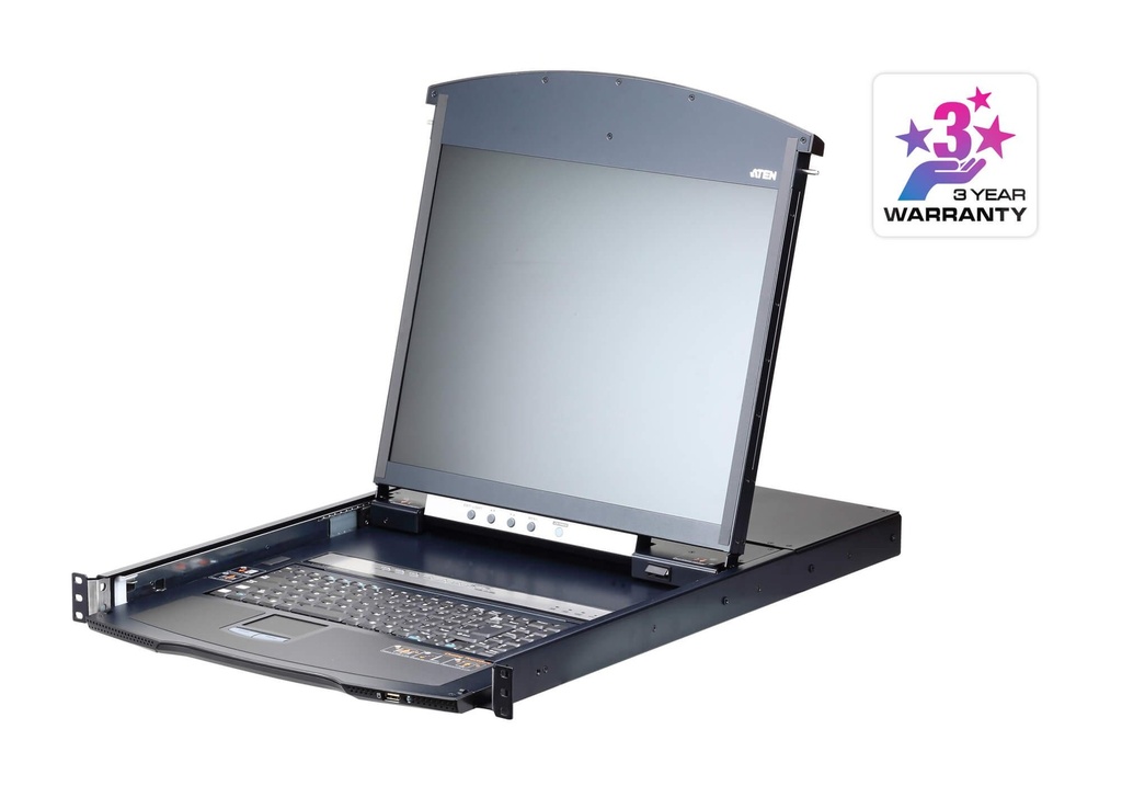 ATEN KL1108VN-AXA-AG 8-Port Cat 5 Dual Rail 19" LCD KVM