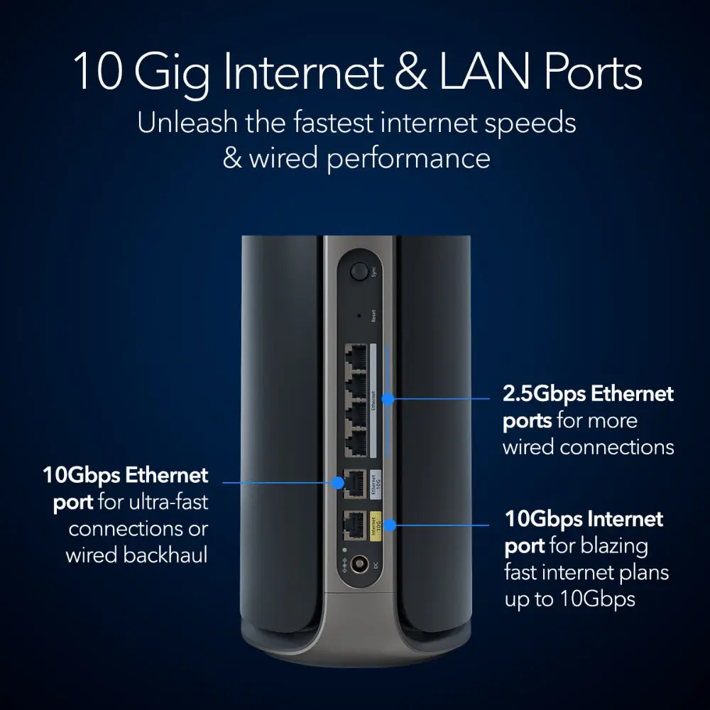 Netgear RBE970B-100APS   ORBI9 QB WIFI7 BLK SATELLITE