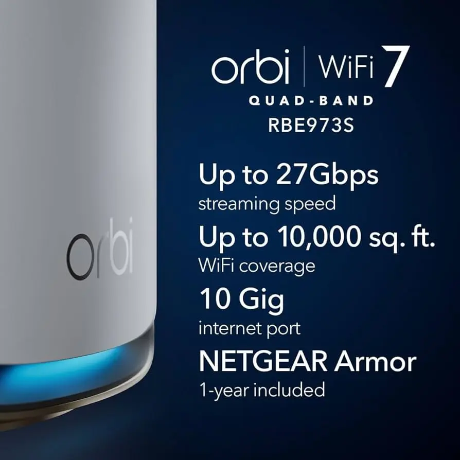 Netgear RBE973S-100APS   ORBI9 QB WIFI7 3P 1Y ARMOR BNDL